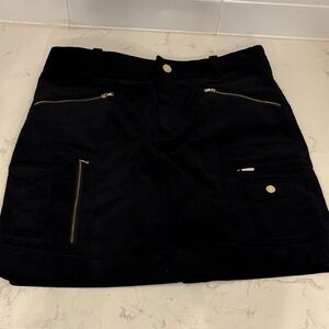 Ralph Lauren Black Golf Corduroy Skort with Gold Hardware